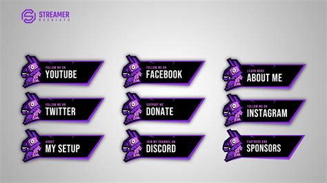 Fortnite Twitch Panels - Streamer Overlays