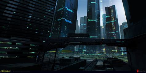 Arasaka Tower Park Art - Cyberpunk 2077 Art Gallery | Cyberpunk city ...