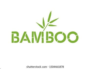 Bamboo Font Icon Bamboo Text Design Stock Vector (Royalty Free ...