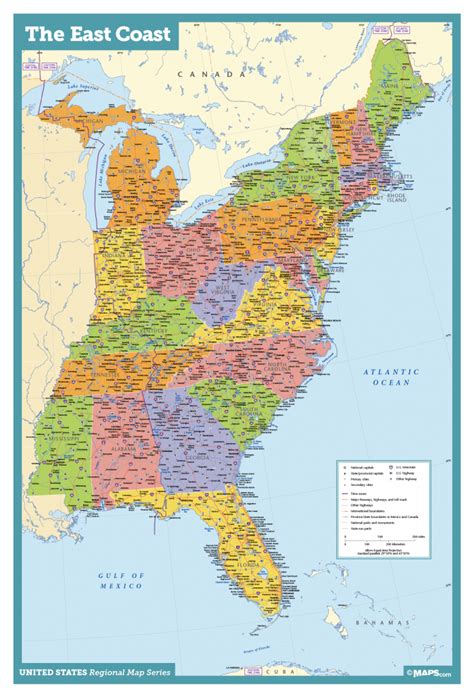 Printable Map Of Eastern Usa - Printable US Maps