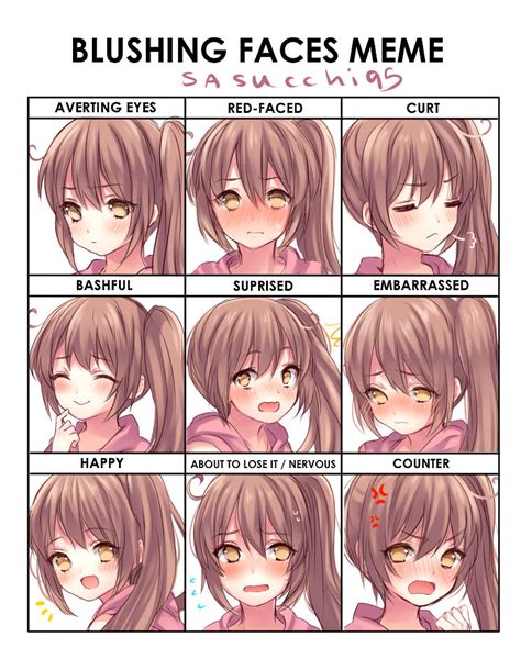 Blushing faces meme:sasu by sasucchi95 on DeviantArt