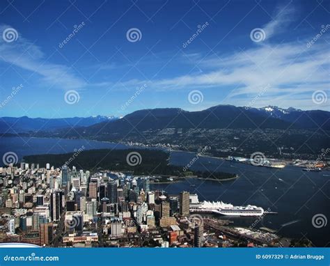 Vancouver and the Mountains Stock Image - Image of city, skyscrapers ...