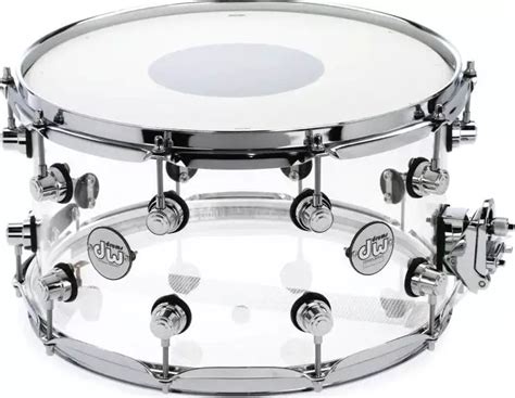 DW Design Series Acrylic Snare Drum - 8" x 14" - Clear – CamposMusic