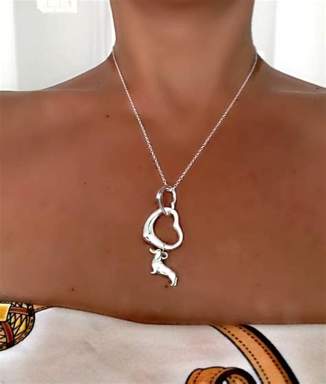 Dachshund Necklace 925 Sterling Silver by GustavsDachshundShop