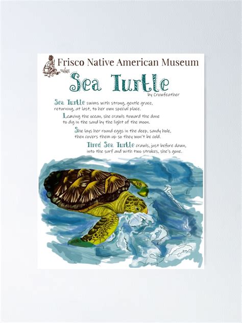 "Sea Turtle With Poem" Poster for Sale by OBXFNAM | Redbubble