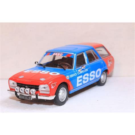 Camion miniature Peugeot 504 Break Team Esso 1981 - Altaya - 1/43