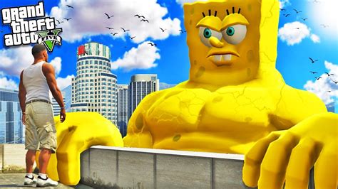 SPONGEBOB becomes SUPER BUFF in GTA 5 - YouTube