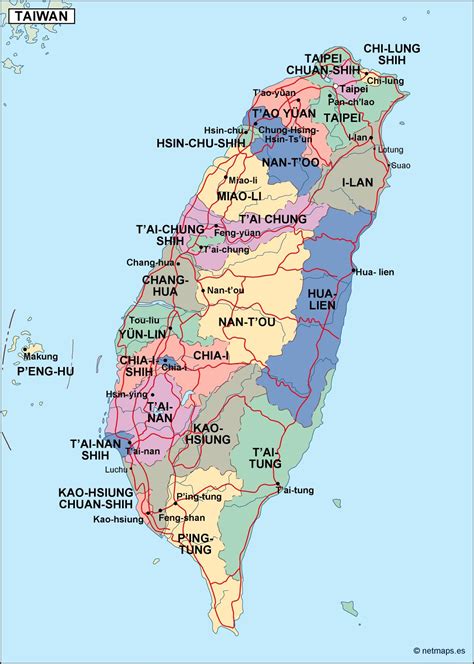 taiwan political map | Order and Download taiwan political map made for ...