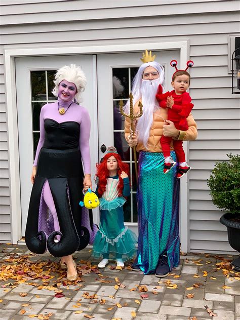 Little mermaid family costume | Family themed halloween costumes ...