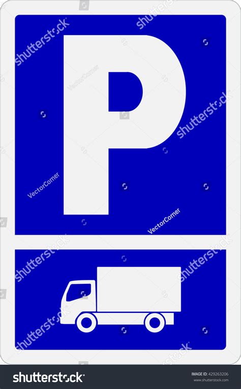 Parking Truck Sign Stock Vector (Royalty Free) 429263206 | Shutterstock