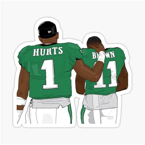 "HURTS + AJ BROWN" Sticker for Sale by adasiaeli | Redbubble