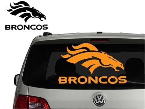 Denver Broncos Football Decal Sticker for Car by ExploreAndConquer