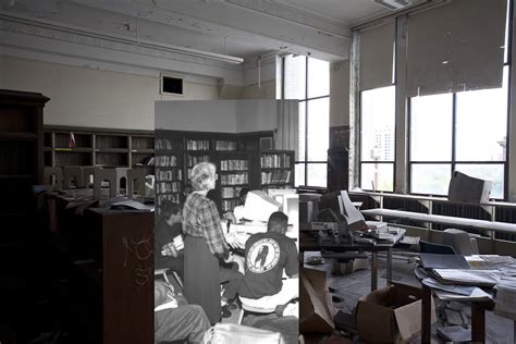 Deserted Places: An abandoned Detroit High School, now and then