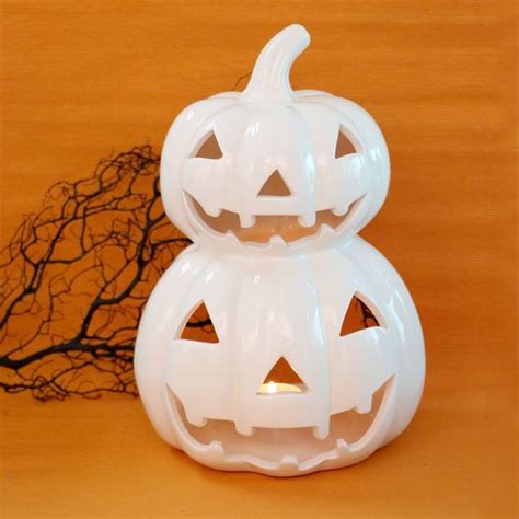 Purchase the White Ceramic Jack-O'-Lantern Candle Holder By Ashland® at ...