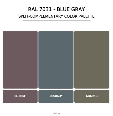 RAL 7031 - Blue Gray color palettes - colorxs.com