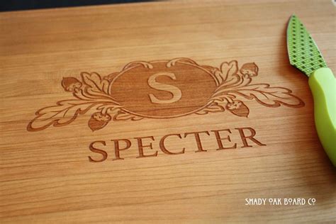 Personalized Cutting Board Monogram Family Name by ShadyOakBoardCo