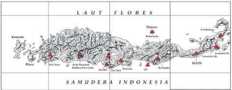 Locations of very active volcanoes (A-type) on Flores Island ...