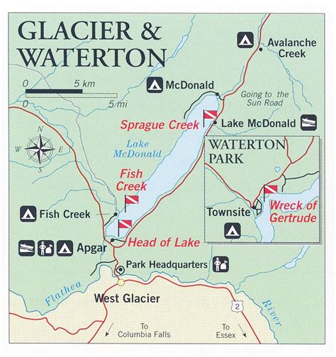 Map Of Canada Glacier National Park - Maps of the World