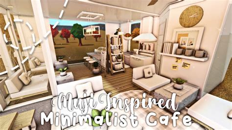 No Gamepass Muji Inspired Minimalist Cafe I Bloxburg Speedbuild and Tour - iTapixca Builds - YouTube