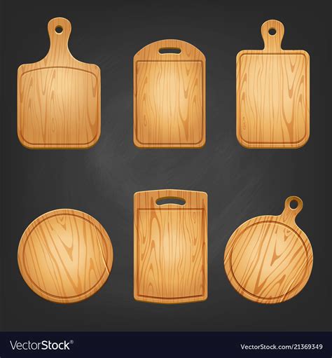 Chopping board set Royalty Free Vector Image - VectorStock