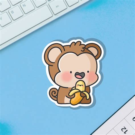 Monkey Stickers Stickers, Labels & Tags Paper & Party Supplies etna.com.pe