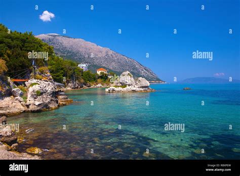 Poros beach, Kefalonia, Greece Stock Photo - Alamy