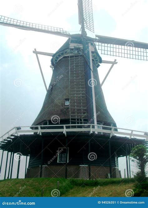 Windmill De Herder in Medemblik, Holland, the Netherlands Editorial Photo - Image of field ...