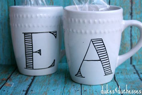 Anthropologie-Inspired DIY Monogrammed Mugs - Dukes and Duchesses