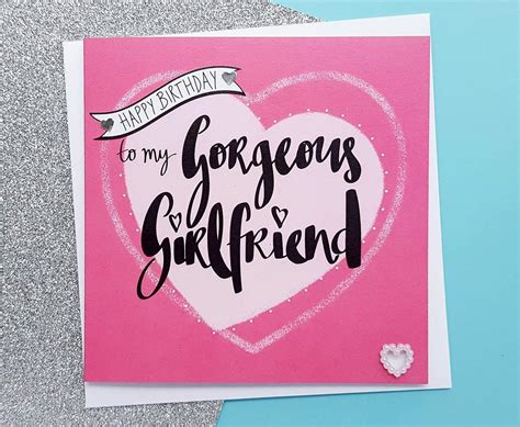 Birthday Card To Your Girlfriend - Card Design Template