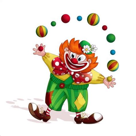 Red-haired clown cartoon character 667807 Vector Art at Vecteezy