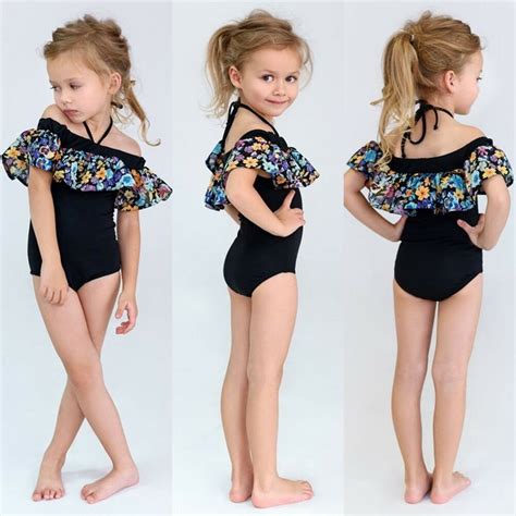 Canis - Baby Girl Flower Ruffle Bikini Set Kids Swimwear Swimsuit Bathing Suit Beachwear ...