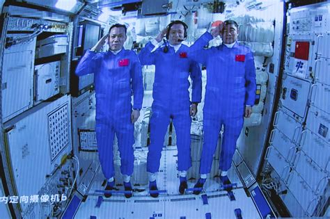 Crew starts making China's new space station their home