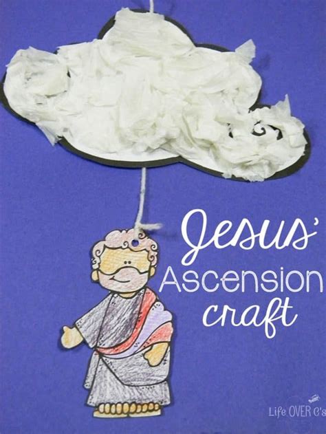 Celebrate Jesus' Ascension with this fun and simple craft! Free printable temple included! # ...