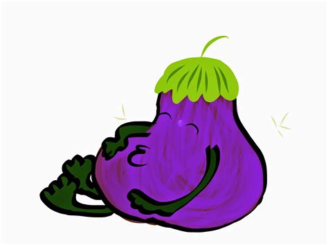 Graphics, Emoji, Art Clipart and Illustration: New, original, Eggplant emoji