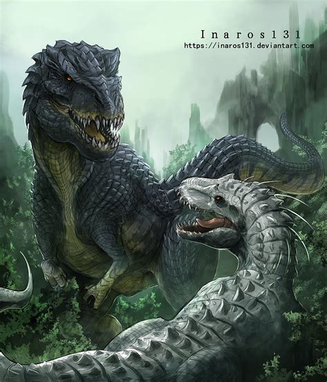 Indominus Rex Vs T Rex Drawing