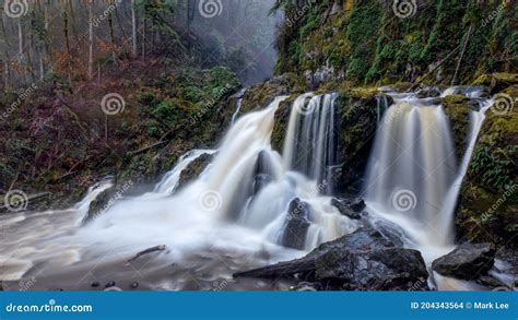 Little Mashel River Lower Falls, Eatonville Washington State Stock ...