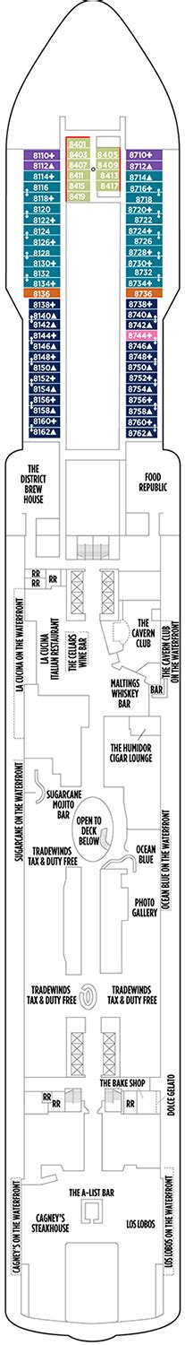 Norwegian Bliss Deck plan & cabin plan