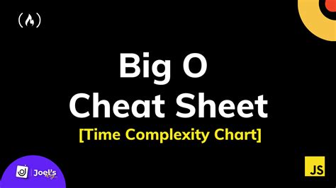 Big O Cheat Sheet – Time Complexity Chart