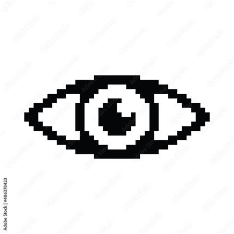 pixel eye icon vector pixel art element for 8 bit game Stock Vector ...