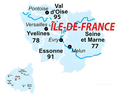 Quels sont les départements d'Île-de-France