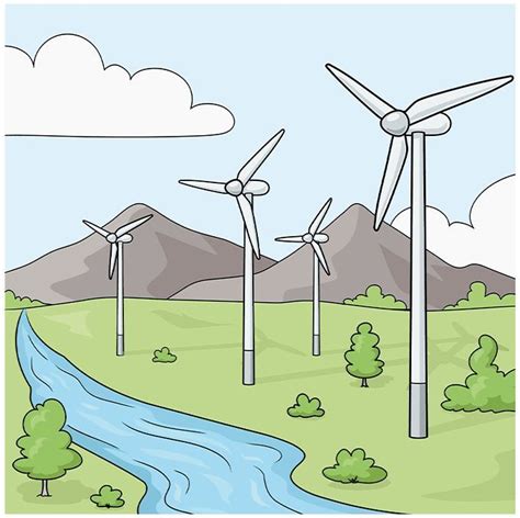 How to Draw a Wind Turbine - Really Easy Drawing Tutorial | Drawing ...