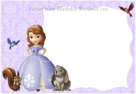 Free Printable Princess Sofia Invitation | Sofia the first birthday ...