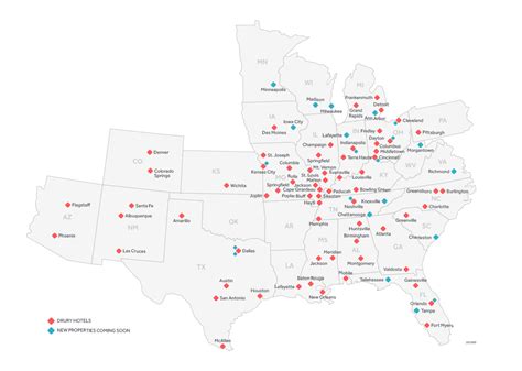 Exploring The Convenience Of Drury Inn Locations Map - Las Vegas Strip Map