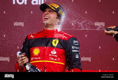 Carlos Sainz celebrates winning his first ever F1 Grand Prix on the ...