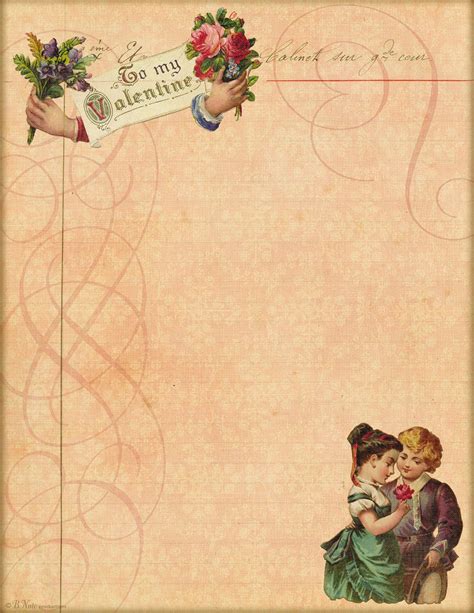 A Vintage Valentine Love Letter: Free Printable Paper and How To's Free ...