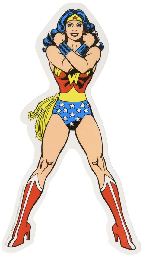 Buy C&D Visionary DC Comics Original Wonder Woman Standing Sticker Multi-colored, 2" Online at ...