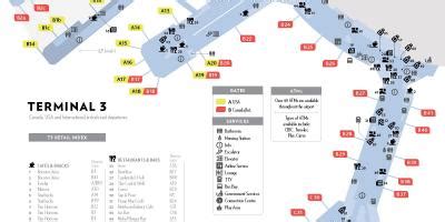 Pearson airport terminal 3 map - Pearson terminal 3 map (Canada)