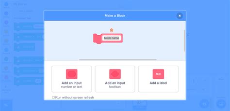 Inability to make custom blocks in Scratch Lab - Discuss Scratch