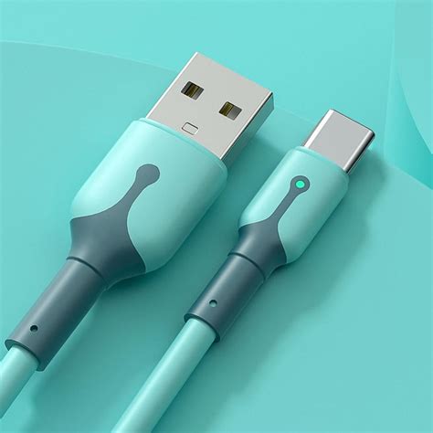 Silicone USB Phne Charger Cables Type-C Charging Cable Data Sync Transfer USB-C for Mobile Phone ...