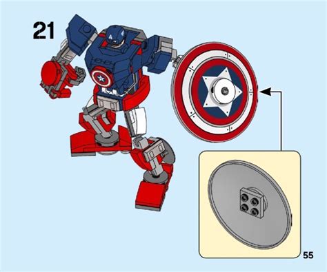 LEGO 76168 Captain America Mech Armor Instructions, Marvel Super Heroes ...